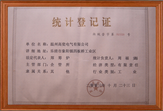 統(tǒng)計(jì)登記證
